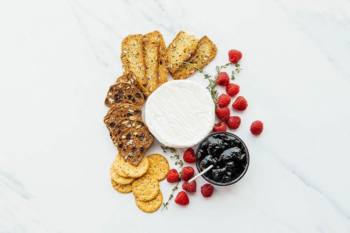 Baked Brie Kit Black Raspberry Baked Brie with Fresh Organic Raspber Brie & Bamboo