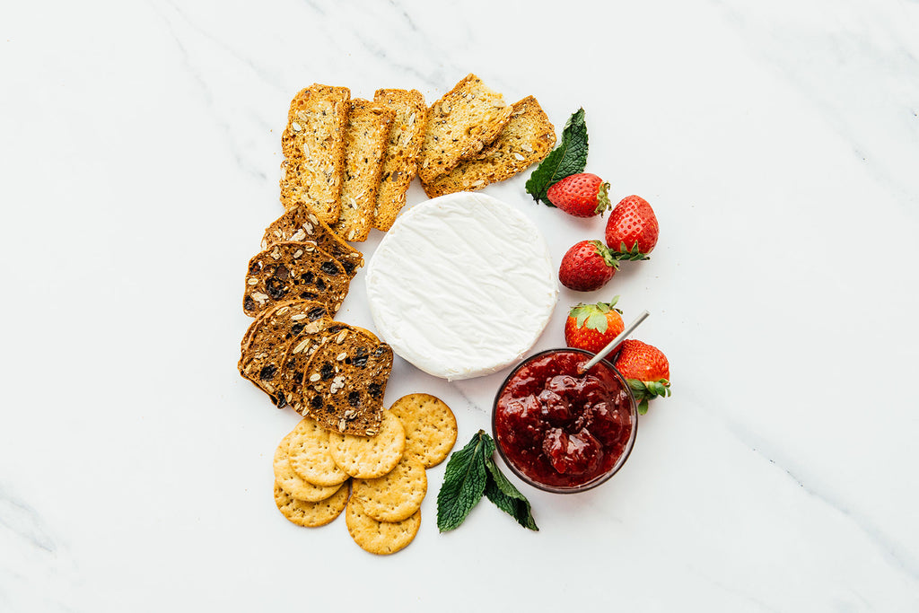 Baked Brie Kit | Strawberry Champagne with Organic Strawberries & Fresh Mint